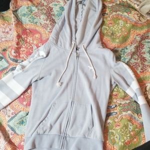 "Pink"  light blue Sweater